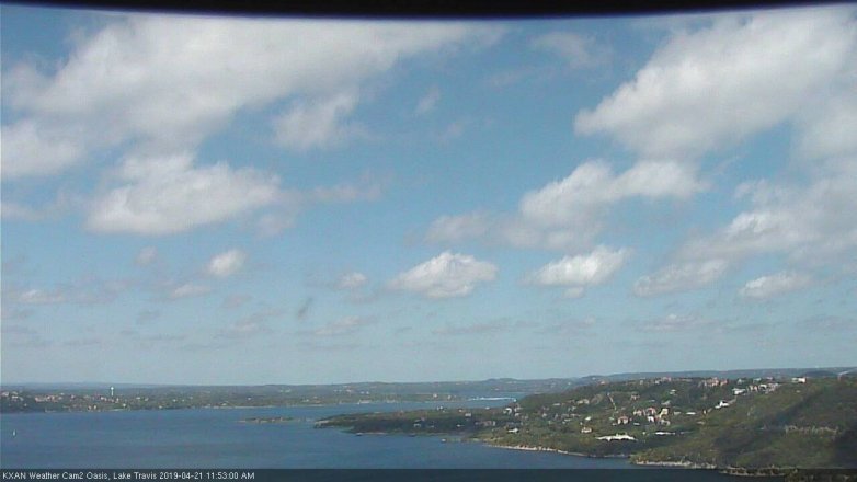 Lake Travis webcam, April 21, 2019 10:55 AM CT