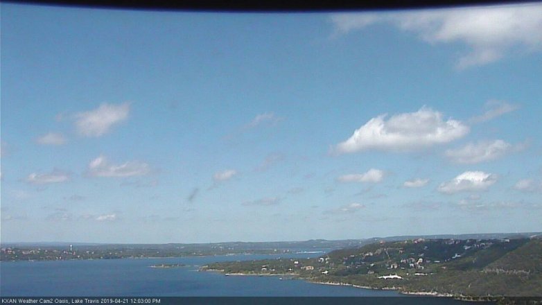 Lake Travis webcam, April 21, 2019 11:05 AM CT