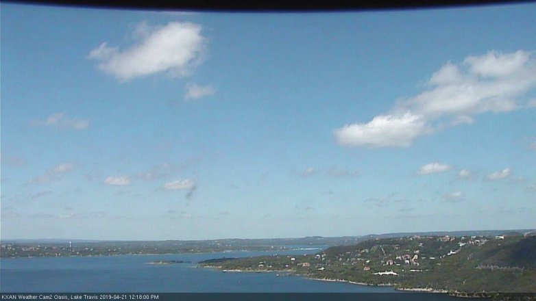 Lake Travis webcam, April 21, 2019 11:20 AM CT