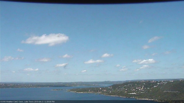 Lake Travis webcam, April 21, 2019 11:40 AM CT