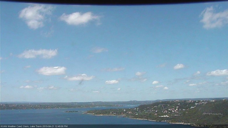 Lake Travis webcam, April 21, 2019 11:50 AM CT