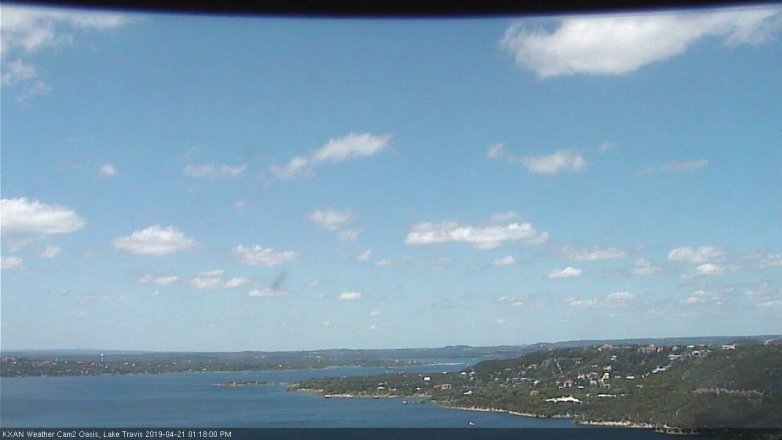 Lake Travis webcam, April 21, 2019 12:20 PM CT