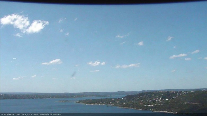 Lake Travis webcam, April 21, 2019 1:55 PM CT