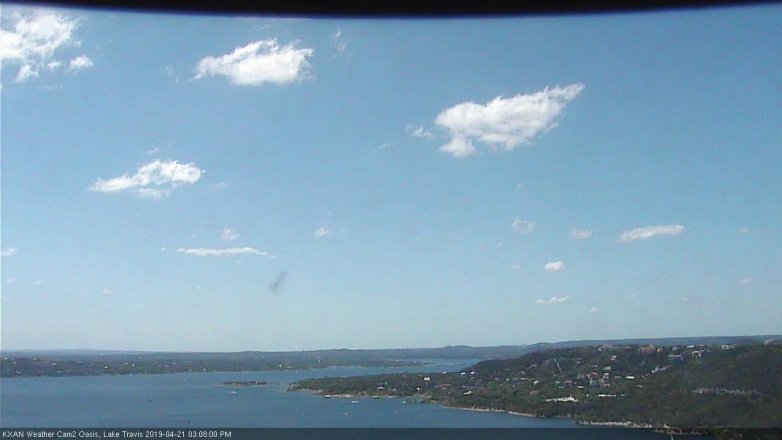 Lake Travis webcam, April 21, 2019 2:10 PM CT