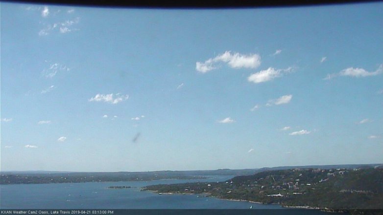 Lake Travis webcam, April 21, 2019 2:15 PM CT