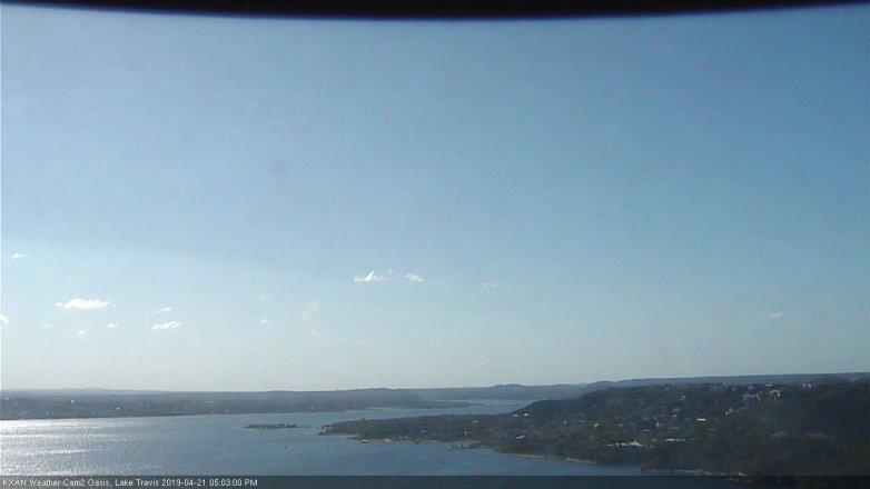 Lake Travis webcam, April 21, 2019 4:05 PM CT