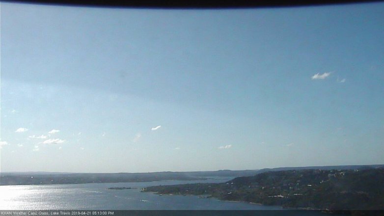 Lake Travis webcam, April 21, 2019 4:15 PM CT