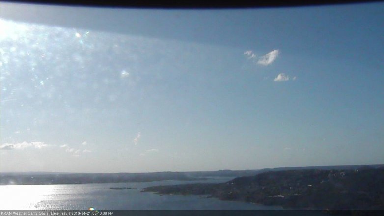 Lake Travis webcam, April 21, 2019 4:45 PM CT