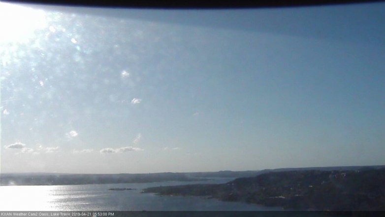 Lake Travis webcam, April 21, 2019 4:55 PM CT