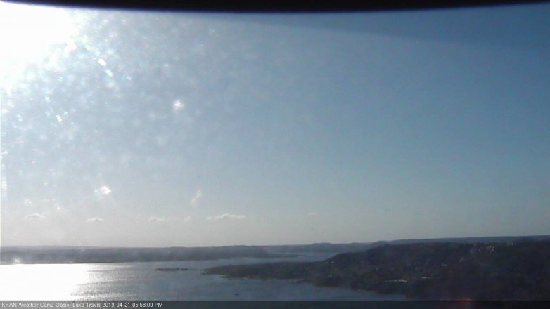 Lake Travis webcam, April 21, 2019 5:00 PM CT