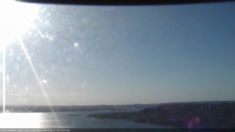 Lake Travis webcam, April 21, 2019 5:15 PM CT