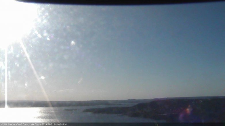 Lake Travis webcam, April 21, 2019 5:20 PM CT