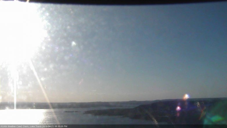 Lake Travis webcam, April 21, 2019 5:40 PM CT