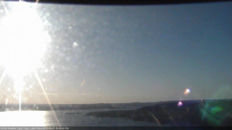 Lake Travis webcam, April 21, 2019 5:50 PM CT