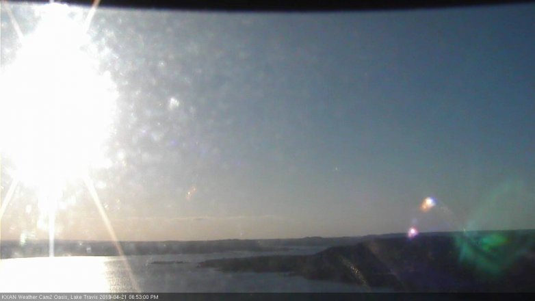 Lake Travis webcam, April 21, 2019 5:55 PM CT