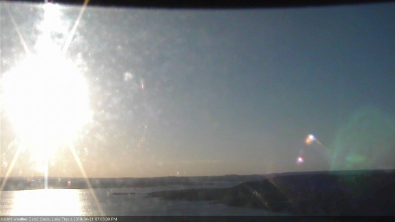 Lake Travis webcam, April 21, 2019 6:05 PM CT