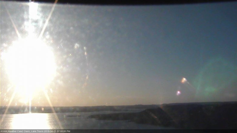Lake Travis webcam, April 21, 2019 6:10 PM CT