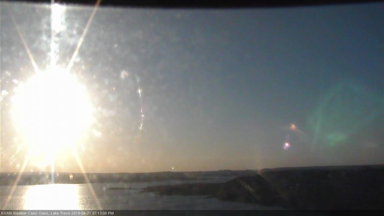 Lake Travis webcam, April 21, 2019 6:15 PM CT