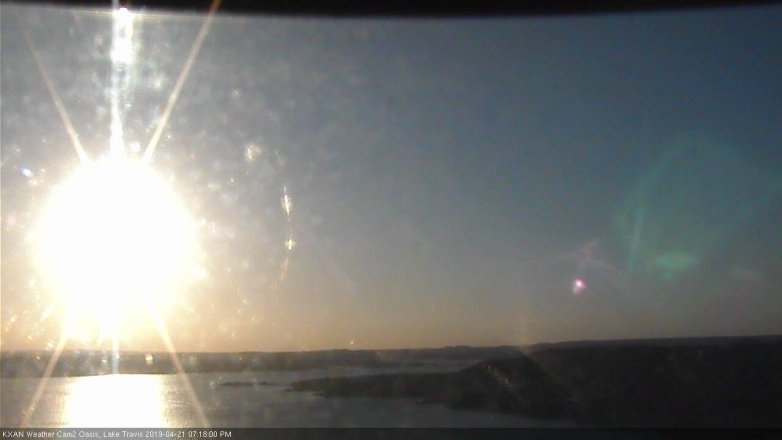 Lake Travis webcam, April 21, 2019 6:20 PM CT