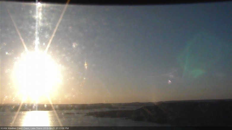 Lake Travis webcam, April 21, 2019 6:25 PM CT