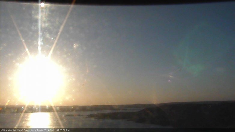 Lake Travis webcam, April 21, 2019 6:30 PM CT