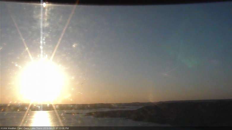 Lake Travis webcam, April 21, 2019 6:35 PM CT