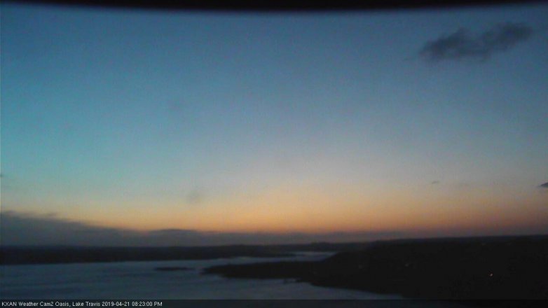 Lake Travis webcam, April 21, 2019 7:25 PM CT