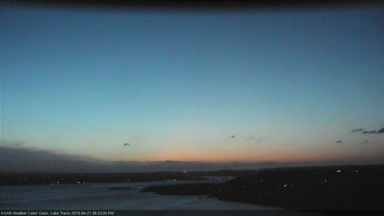 Lake Travis webcam, April 21, 2019 7:35 PM CT