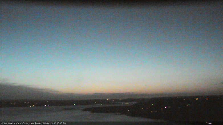 Lake Travis webcam, April 21, 2019 7:40 PM CT