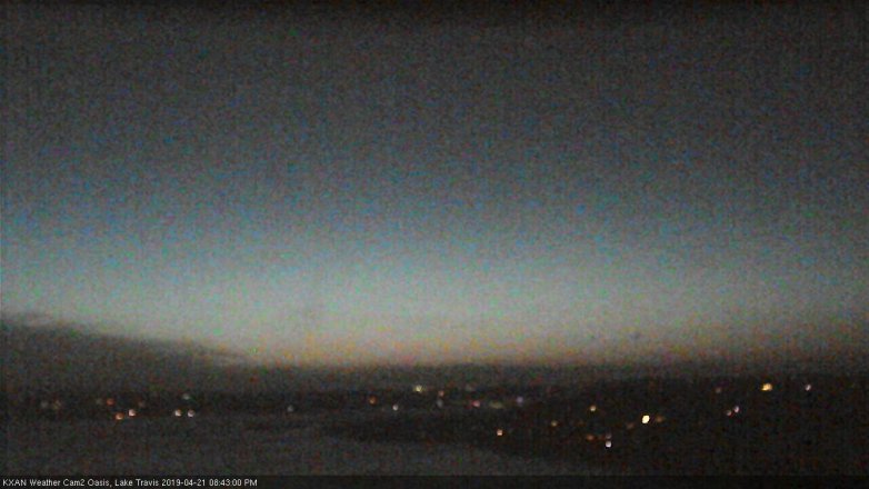 Lake Travis webcam, April 21, 2019 7:45 PM CT
