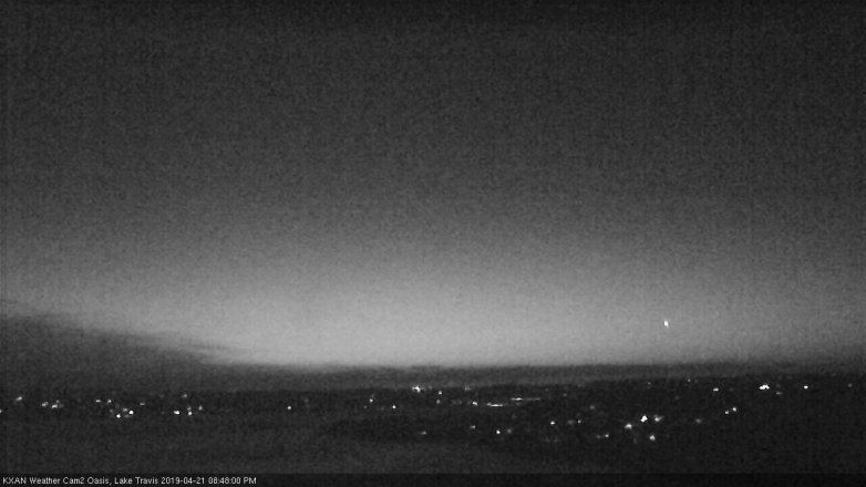 Lake Travis webcam, April 21, 2019 7:50 PM CT