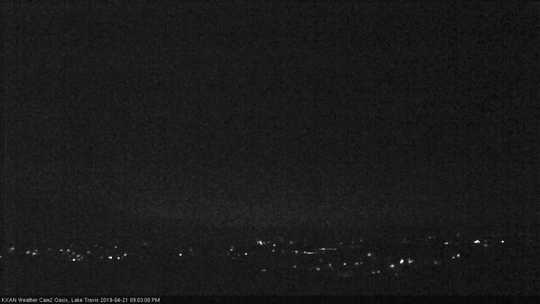 Lake Travis webcam, April 21, 2019 8:05 PM CT