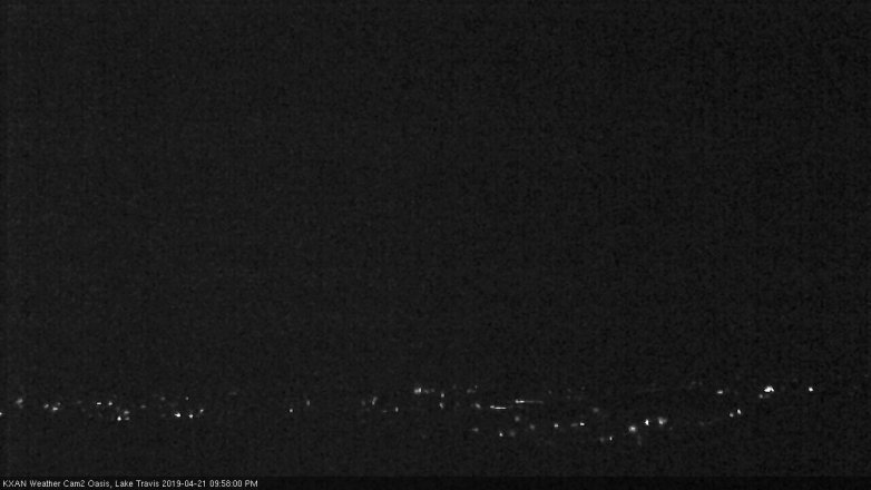 Lake Travis webcam, April 21, 2019 9:00 PM CT