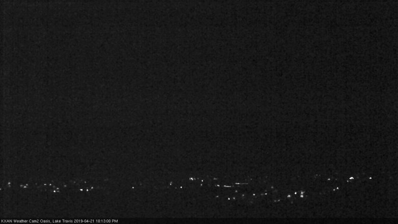 Lake Travis webcam, April 21, 2019 9:15 PM CT