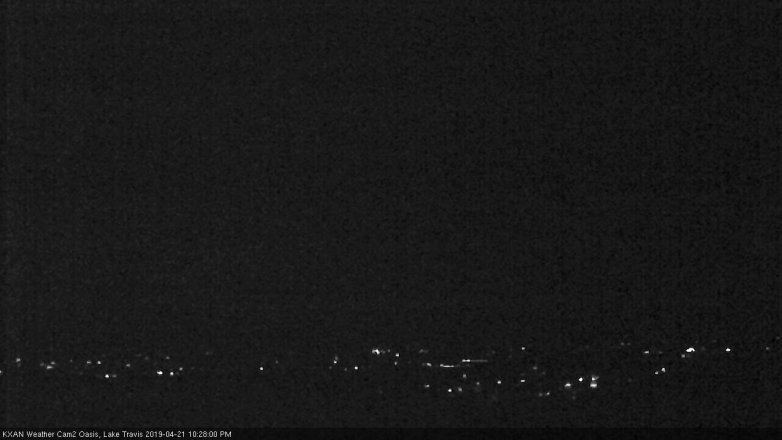 Lake Travis webcam, April 21, 2019 9:30 PM CT