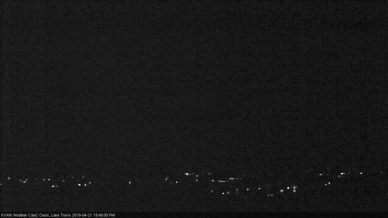 Lake Travis webcam, April 21, 2019 9:50 PM CT