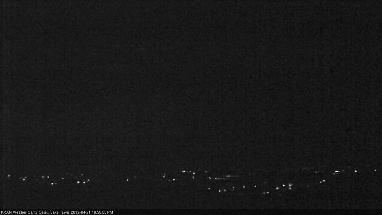 Lake Travis webcam, April 21, 2019 10:00 PM CT