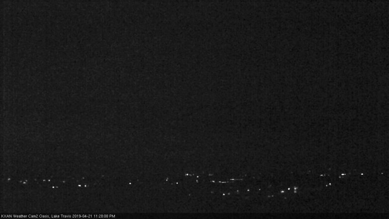 Lake Travis webcam, April 21, 2019 10:30 PM CT