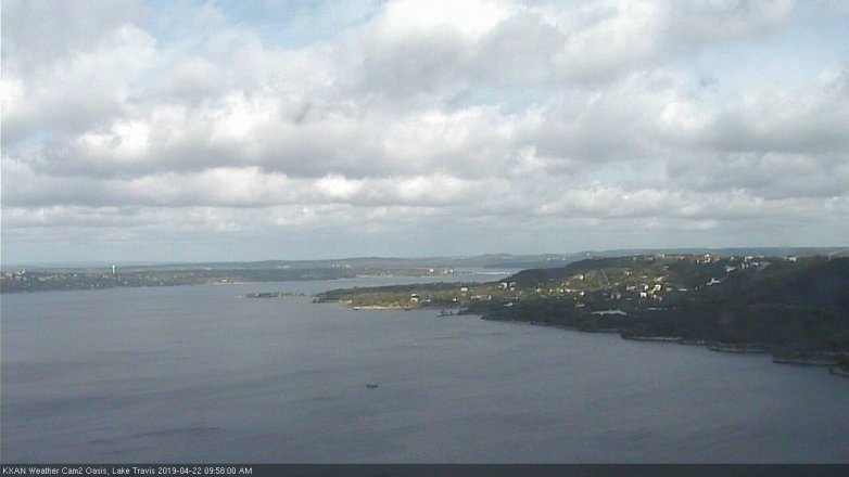 Lake Travis webcam, April 22, 2019 9:00 AM CT