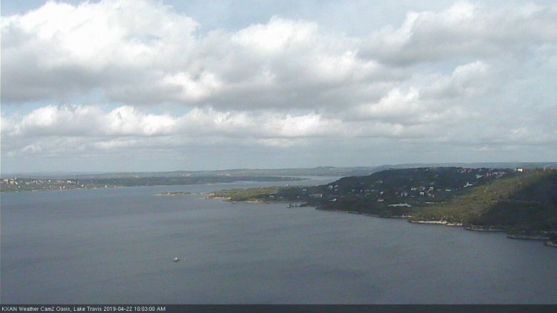 Lake Travis webcam, April 22, 2019 9:05 AM CT