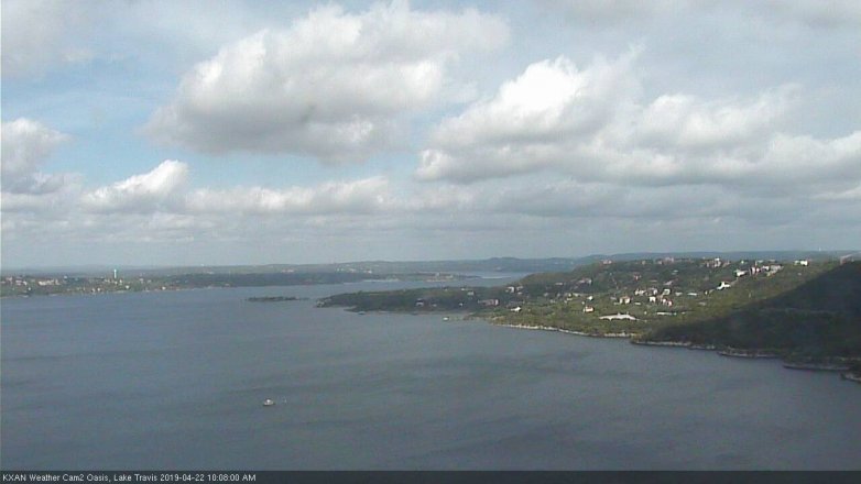 Lake Travis webcam, April 22, 2019 9:10 AM CT