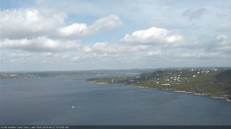 Lake Travis webcam, April 22, 2019 9:20 AM CT