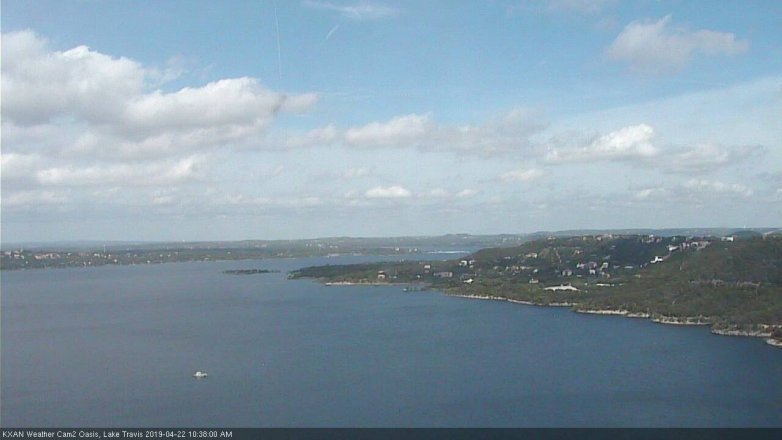 Lake Travis webcam, April 22, 2019 9:40 AM CT