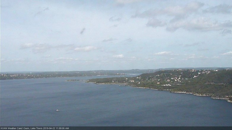 Lake Travis webcam, April 22, 2019 10:10 AM CT