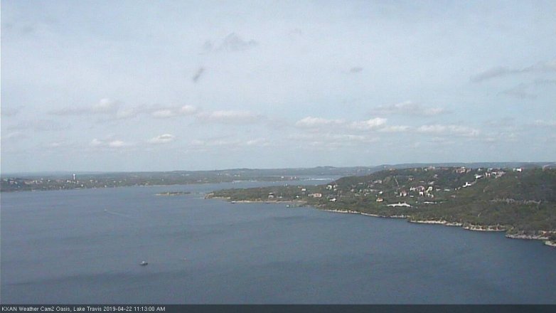 Lake Travis webcam, April 22, 2019 10:15 AM CT