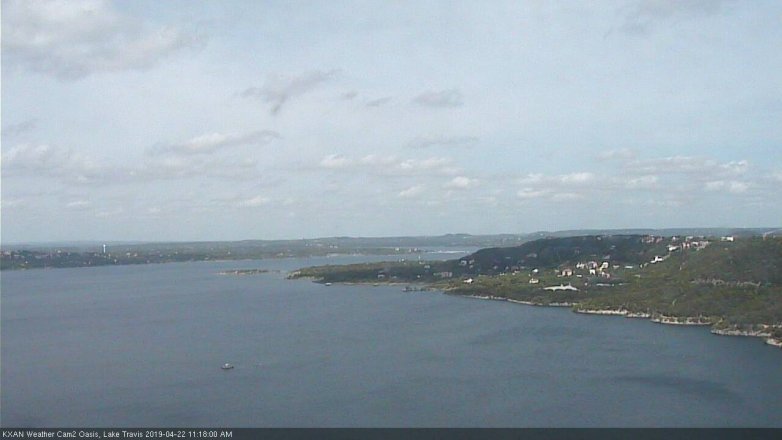 Lake Travis webcam, April 22, 2019 10:20 AM CT