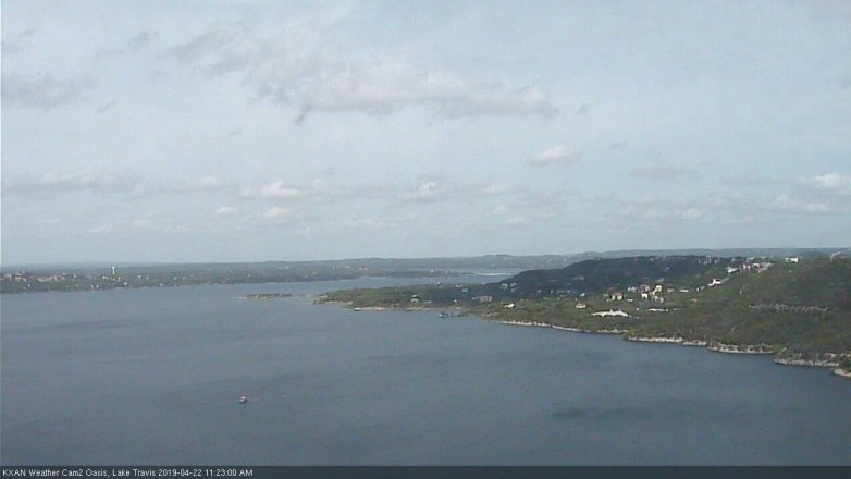 Lake Travis webcam, April 22, 2019 10:25 AM CT