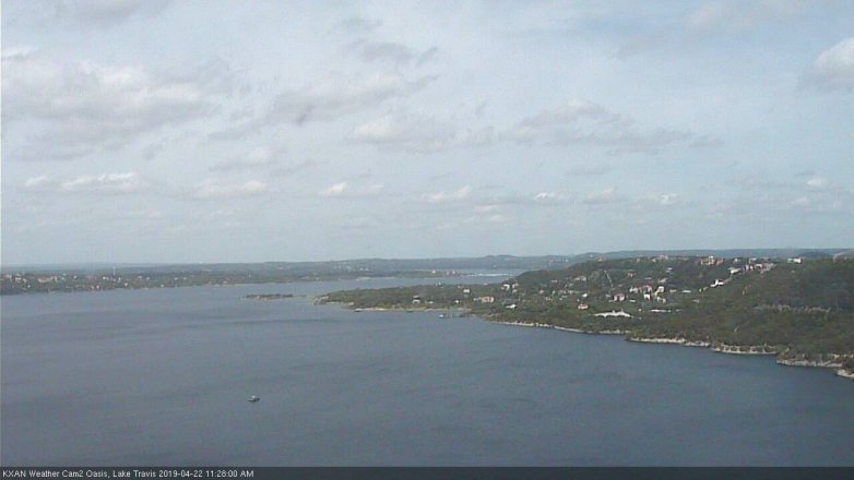 Lake Travis webcam, April 22, 2019 10:30 AM CT