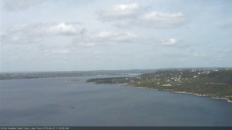 Lake Travis webcam, April 22, 2019 10:35 AM CT