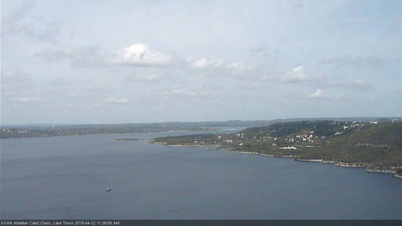 Lake Travis webcam, April 22, 2019 10:40 AM CT